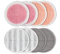 Bozdyru Electric Mop Pads 6.5 inch: G700 & P700 Pink Spin Mop Pads Cordless Electric Mops for Floor Cleaning Scrubber Microfiber Round Scrub 8 Pack