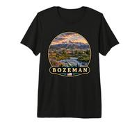 Bozeman Montana Bridger Mountains Travel Design Premium T-Shirt