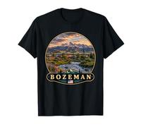 Bozeman Montana Bridger Mountains Travel Design T-Shirt