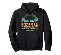 Bozeman Montana MT Buffalo Bison Pullover Hoodie