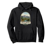 Bozeman Montana Scenic Mountain Landscape Art Pullover Hoodie