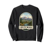 Bozeman Montana Scenic Mountain Landscape Art Sweatshirt