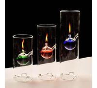 BOZHEN Liquid Transparent Glass Oil Lamp Oil Lamps For Indoor Use Modern Craft Kerosene Lamp Home Emergency Lighting Night Light Exquisite Workmanship Decorative Lights