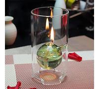 BOZHEN Modern Transparent Glass Oil Lamp Glass Candlestick Creative Decoration Oil Lamp For Indoors Home Emergency Lighting Kerosene Lamp Household Smokeless Butter Lamp