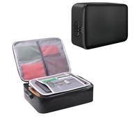 BOZHOUGG ® Fireproof Document Box with Lock - Waterproof Home Safe for Passports, Deeds, Cash & Documents | A4 Portable | UK-Trusted