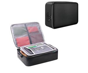 BOZHOUGG ® Fireproof Document Box with Lock - Waterproof Home Safe for Passports, Deeds, Cash & Documents | A4 Portable | UK-Trusted