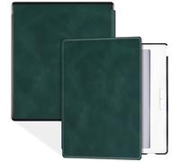 BOZHUORUI Case for 7" Onyx Boox Go 7 Color/Go 7 B/W e-Reader (2024/2025 Released), Slim Lightweight Hard Back Shell PU Leather Protective Cover with Auto Sleep/Wake (Pine Green)