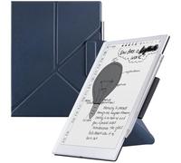 BOZHUORUI Case for Boox Go 10.3 Lumi/Onyx Boox Go 10.3 Gen II, Dark Blue | Multiple-Angles Origami Stand, Thin & Lightweight, Premium PU Leather Magnetic Cover, with Auto Sleep/Wake & Pen Buckle