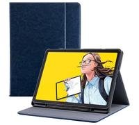 BOZHUORUI Case for Wacom Movinkpad 11 Tablet,with Pen Holder & Pocket/Hand Strap, Multiple Angles Viewing Stand, PU Leather Protective Cover for Wacom Movinkpad 11 (Dark Blue)