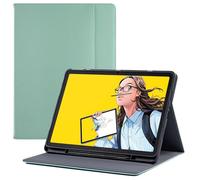 BOZHUORUI Case for Wacom Movinkpad 11 Tablet,with Pen Holder & Pocket/Hand Strap, Multiple Angles Viewing Stand, PU Leather Protective Cover for Wacom Movinkpad 11 (Sage Green)