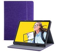 BOZHUORUI Stand Case for Wacom Movinkpad 11 Tablet, Purple | PU Leather Protective Cover,with Pen Holder & Pocket/Hand Strap, Multiple-angles Viewing Stand,Soft TPU Back Shell