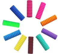 BOZILY 100 Pcs Writing Aid Pen Grips Pencil Holder Handwriting Grip Soft Rubber Foam Corrector Writing Tool for Kids Students Toddlers Preschoolers (10 colors)