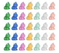 BOZILY 35 Pack Mini Resin Frogs With 7 Solid Colors - Tiny Realistic Frog Figurines for Garden Ornaments, Fairy Decorations, Diy Crafts, Cute Collectibles For Home Office Desk Decor