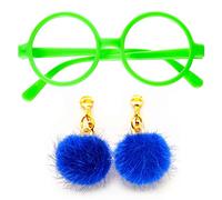 BOZILY Encanto Mirabel Isabella Costume Glasses Frame Earrings Green Plastic Decorative Wizard Glasses 1 pair Earrings for Girls Fancy Dress Costume Cosplay Party