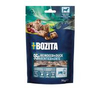 Bozita Meaty Bites Dog Snack with 95% Reindeer & Duck - 70 g Grain-Free Dog Snacks without Chicken & Glycerin - Tasty Dog Treats Ideal as a Treat for Dogs During Training and as