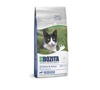 Bozita Outdoor & Active Dry Cat Food with Elk - 10 kg - Wheat Free Dry Food for Active, Sensitive Cats - 30% Protein, 20% Fat - No Sugar & GMO - From Sweden