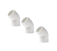 BOZONLI 40mm PVC Water Pipe Fitting 45 Degree Elbow Coupling Connector Adapter 3 Pcs
