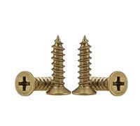 BOZONLI Brass Wood Screws Self Tapping Screws Phillips Flat Head Screws M3×12mm, 30 pcs