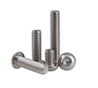 BOZONLI Button Head Bolts Stainless Steel Socket Allen Key Dome Head Bolt Machine Screws, M8*60mm,5 pcs