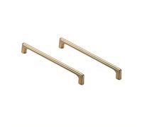 BOZONLI Copper Brushed Cabinet Handles Kitchen Drawer Knobs, Modern Bathroom Cabinet Knobs 160mm Hole Centers Square Cupboard Door Handle 2 Pack