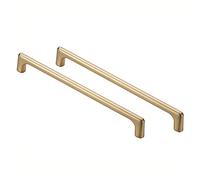 BOZONLI Copper Brushed Cabinet Handles Kitchen Drawer Knobs, Modern Bathroom Cabinet Knobs 320mm Hole Centers Square Cupboard Door Handle 2 Pack