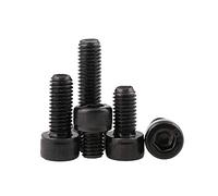 BOZONLI High Tensile Allen Bolts Hex Socket Cap Screws Mechanical Parts Bolts, Black, M2.5 * 8mm,50 pcs