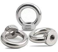 BOZONLI M20 Lifting Eye Nut 304 Stainless Steel Ring Eye Bolts Threaded Nuts 1 pcs