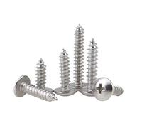 BOZONLI M5 Mushroom Head Self Tapping Screws Wood Screws Pan Head Phillips Drive Screws, M5×12mm,20 pcs