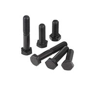 BOZONLI Mechanical Bolts High Tensile Hex Bolt Outer Hexagonal Screws Black, M8×100mm,2 pcs