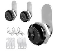 BOZXYE 3 Pack Cabinet Locks With Keys, 5/8" Cam Lock Keyed Alike, Mailbox RV Lock for Secure File Cabinet, Toolbox Drawer Replacement, Zinc Alloy