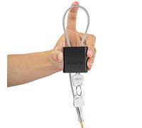 BOZZYS Cable Lock with 3 Keys | Adjustable Steel Cable Lock | Aluminum Locks for Bikes, Gate, Lockers & Outdoor Gear (Black - L 1.15ft(0.35m),D 1/6in(4mm))