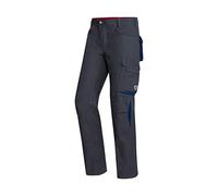 BP 1482-060-81 Bib & Brace, Fabric Braces With Rubber Insert, 300,00 G/M², Pure Cotton, Red, Size 41/42