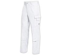 BP 1486-060-21/33l, Work trousers, with elasticated back 300,00 g/m², Pure cotton, Color white, Size 33l
