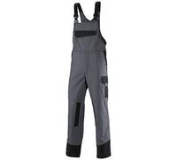 BP 1487-720-32 Bib & Brace, Stretch Braces With Clip Fastenings, 305,00 G/M², Reinforced Cotton, Black, Size 39/40S