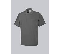 BP 1612-181-53-2XL, Unisex polo shirt, 1/2 sleeve, polo collar with button facing, 70 cm 220,00 g/m², fabric blend dark grey, 2XL