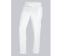 BP 1645-400-21/2XLs, Unisex trousers, with elasticated waist 215,00 g/m², fabric blend, Color white, Size 2XLs