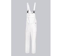 BP 1681-558-21 Unisex Work Bib & Brace, With Elasticated Adjustable Waist, 245,00 G/M², Fabric Blend, White, Size 2Xll