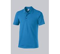 BP 1712-230-116 Unisex Polo Shirt, 1/2 Sleeve, Polo Collar With Button Facing, 70 Cm, 195,00 G/M², Cotton With Stretch, Azure Blue, Size 4Xl