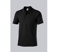 BP 1712-230-32 Unisex Polo Shirt, 1/2 Sleeve, Polo Collar With Button Facing, 70 Cm, 195,00 G/M², Cotton With Stretch, Black, Size Xl