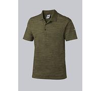 BP 1712-232-73 Unisex Polo Shirt, Space-Dye Fabric, 1/2 Sleeve, Polo Collar, 195,00 G/M², Fabric Blend With Stretch, Space Olive, Size 4Xl