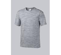 BP 1714-235-21 Unisex T-Shirts, Space-Dye Fabric, 1/2 Sleeve, Round Neck, 170,00 G/M², Fabric Blend With Stretch, Space White, Size M