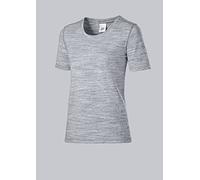 BP 1715-235-21 Women'S T-Shirt, Space-Dye Fabric, 1/2 Sleeve, Round Neck, 170,00 G/M², Fabric Blend With Stretch, Space White, Size L