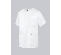 BP 1741-854-21 Unisex Slip-On Tunic, 1/2 Sleeve, V-Neckvwith Arm-Lift System, 215,00 G/M², Fabric Blend, White, Size Xs