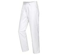 BP 1758-558-0021-Ml Unisex Jeans Style Trousers with Adjustable Elasticated Back 65% Cotton/30% Polyester/5% Elastane, White, Ml Size