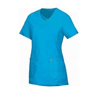 BP 1762-241-0114-2XLn Super Light Fabric Cover Tunic for Women, 49% Cotton, 48% Polyester, 3% Elastolefin, Curaçao Blue, 2XLn Size