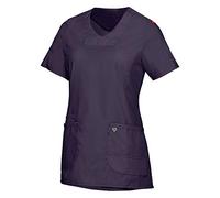 BP 1762-241-0890-Ln Super Light Fabric Wrap Over Casack for Women, 49% Cotton/48% Polyester/3% Elastolefin, Aubergine, Ln Size