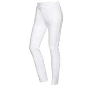 BP 1767-311-0021-14n Stretch Fabric Tight Fit Trousers for Women, 65% Cotton/30% Polyester/5% Elastane, White, 14n Size