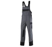 BP 1791-555-21 Bib & Brace, Stretch Braces With Clip Fastenings, 295,00 G/M², Fabric Blend, White/Dark Grey, Size 33L