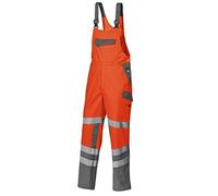 BP 1802-720-70 Bib & Brace, Stretch Braces With Clip Fastenings, 305,00 G/M², Reinforced Cotton, Olive Green/Anthracite, Size 35/36L