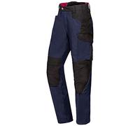 BP 1820-565-1432-37/38n Fabric Blend with Stretch Work Trousers for Men, High Waist at Back, 65% Polyester/35% Cotton, Night Blue/Black, 37/38N Size